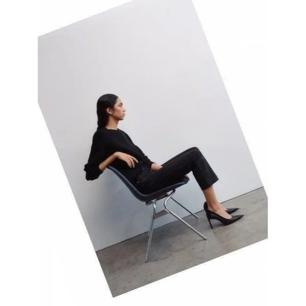 ZARA CUT OUT STILETTO HEELS BLACK SIZE 7.5 - Picture 3 of 7